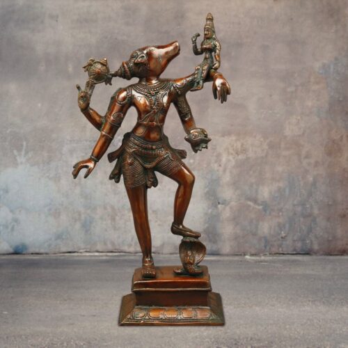 Varaha Brass Statue in copper finish - 18 inches