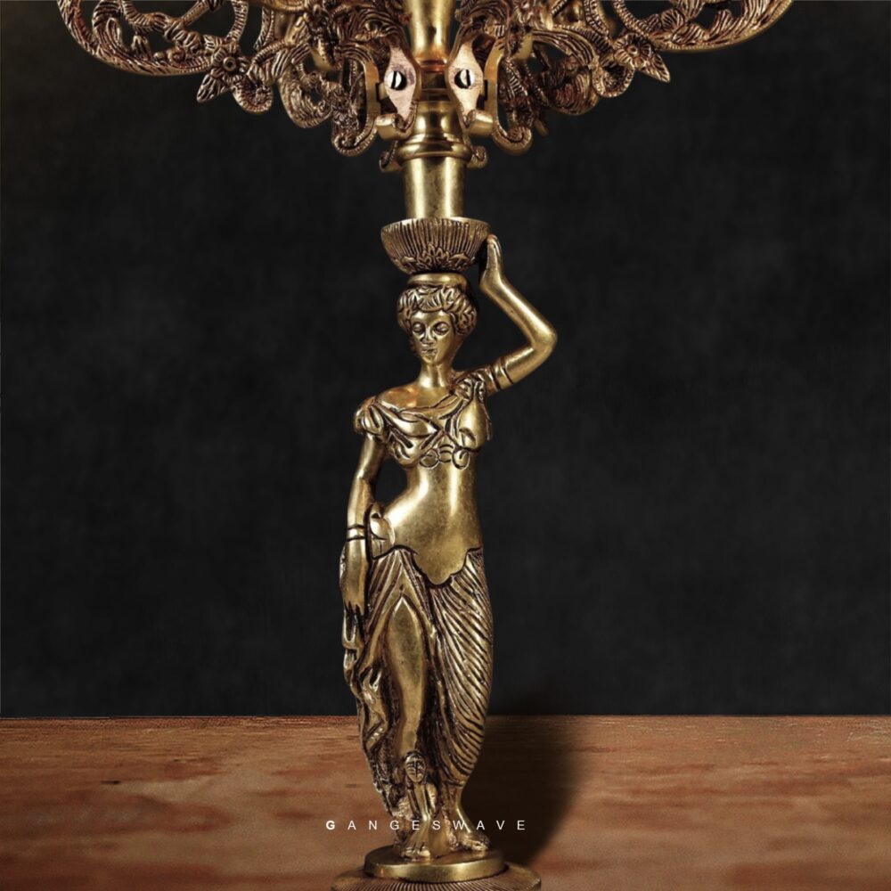 Handcrafted Victorian style brass candelabra