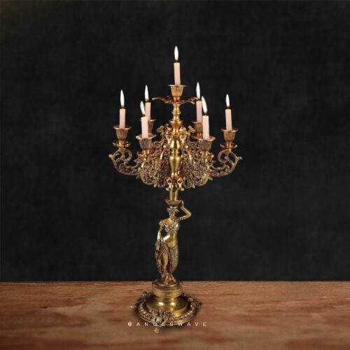 Victorian brass candelabra 9 arm candle holder