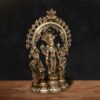 Traditional Hindu puja idol of Vishnu with Garuda and Hanuman