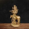 Krishna brass statue for temple and gifting