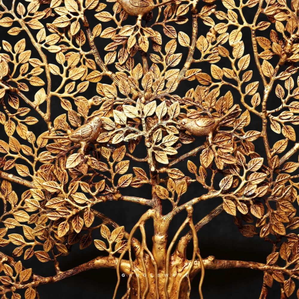Brass Tree of Life home decor sculpture