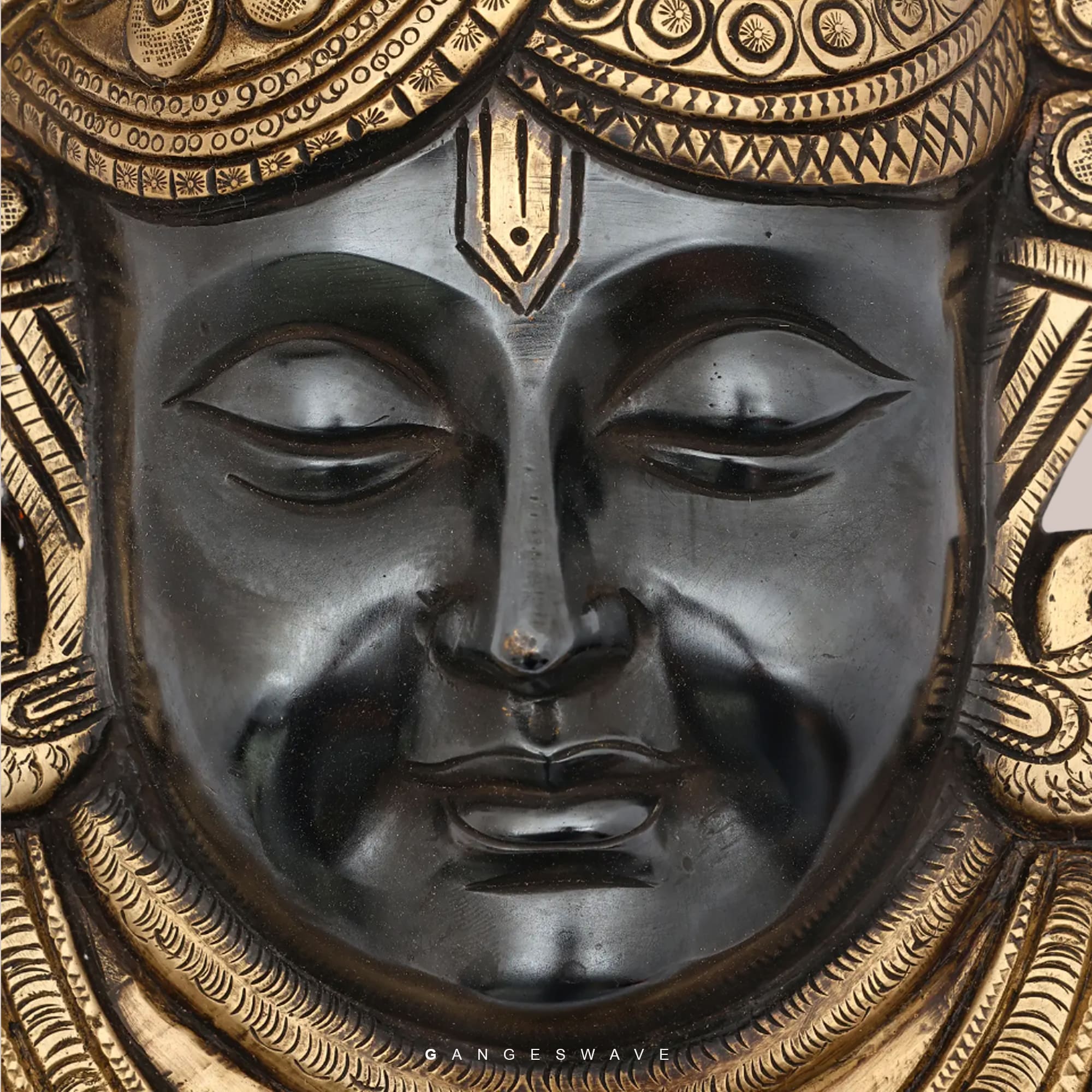 Srinathji Brass Wall Hanging Statue - 17.5 inches - Image 2