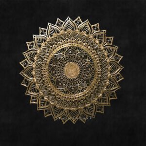 Luxury Golden Brass Mandala for Wall Decoration