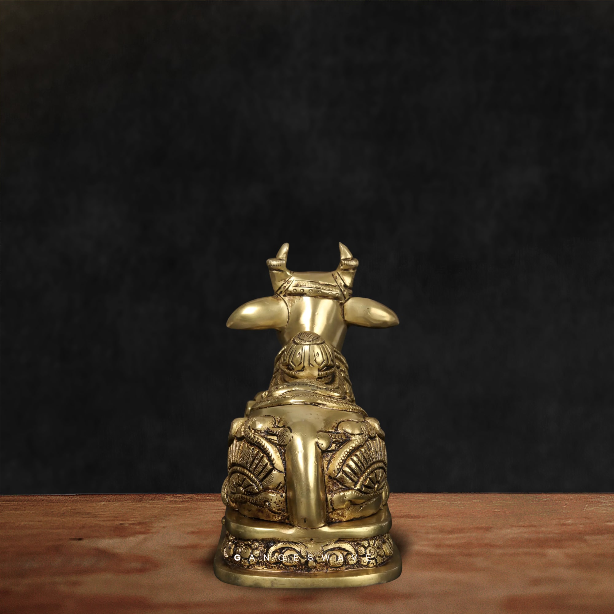 Small Nandi Brass Statue - 7 inches - Image 7
