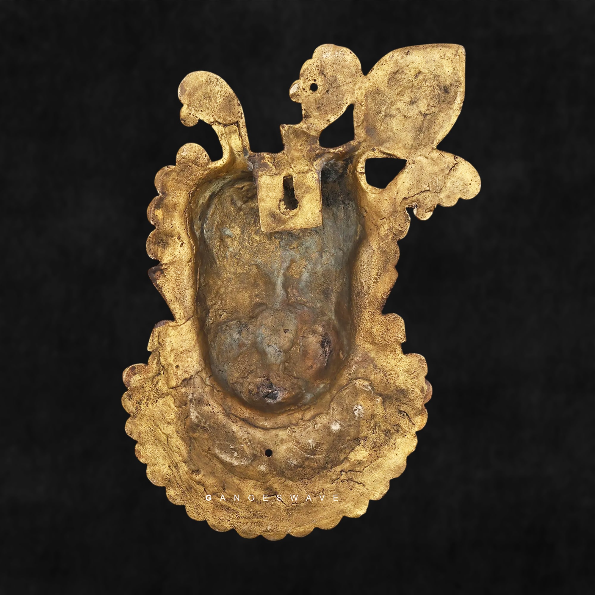 Srinathji Golden Brass Wall Hanging Statue - 17.5 inches - Image 3