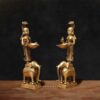 handcrafted brass lakshmi lamp decor