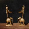 traditional brass lakshmi diya gangeswave