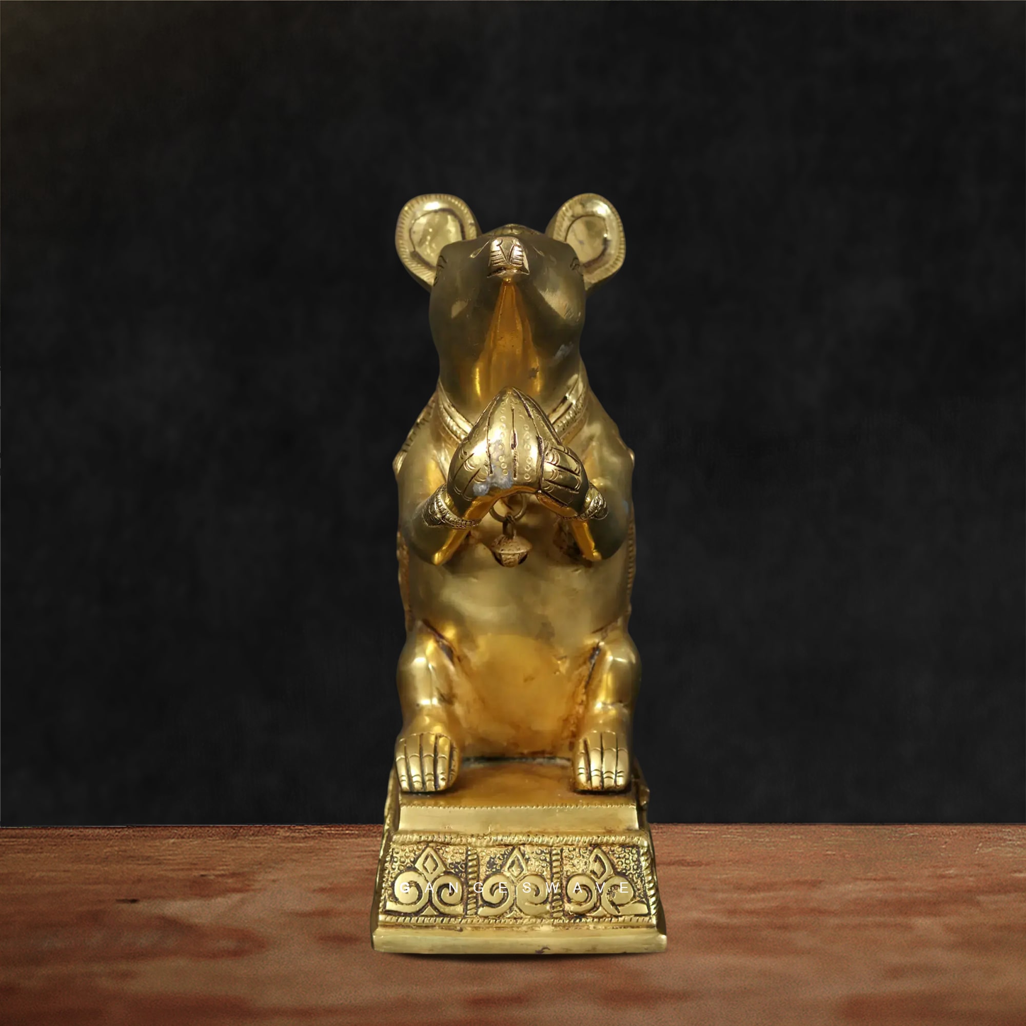 Premium Brass Mushak Murti – Lord Ganesha’s Divine Vahana | Handmade Indian Brass Mouse Idol for Pooja & Home Decor - Image 5