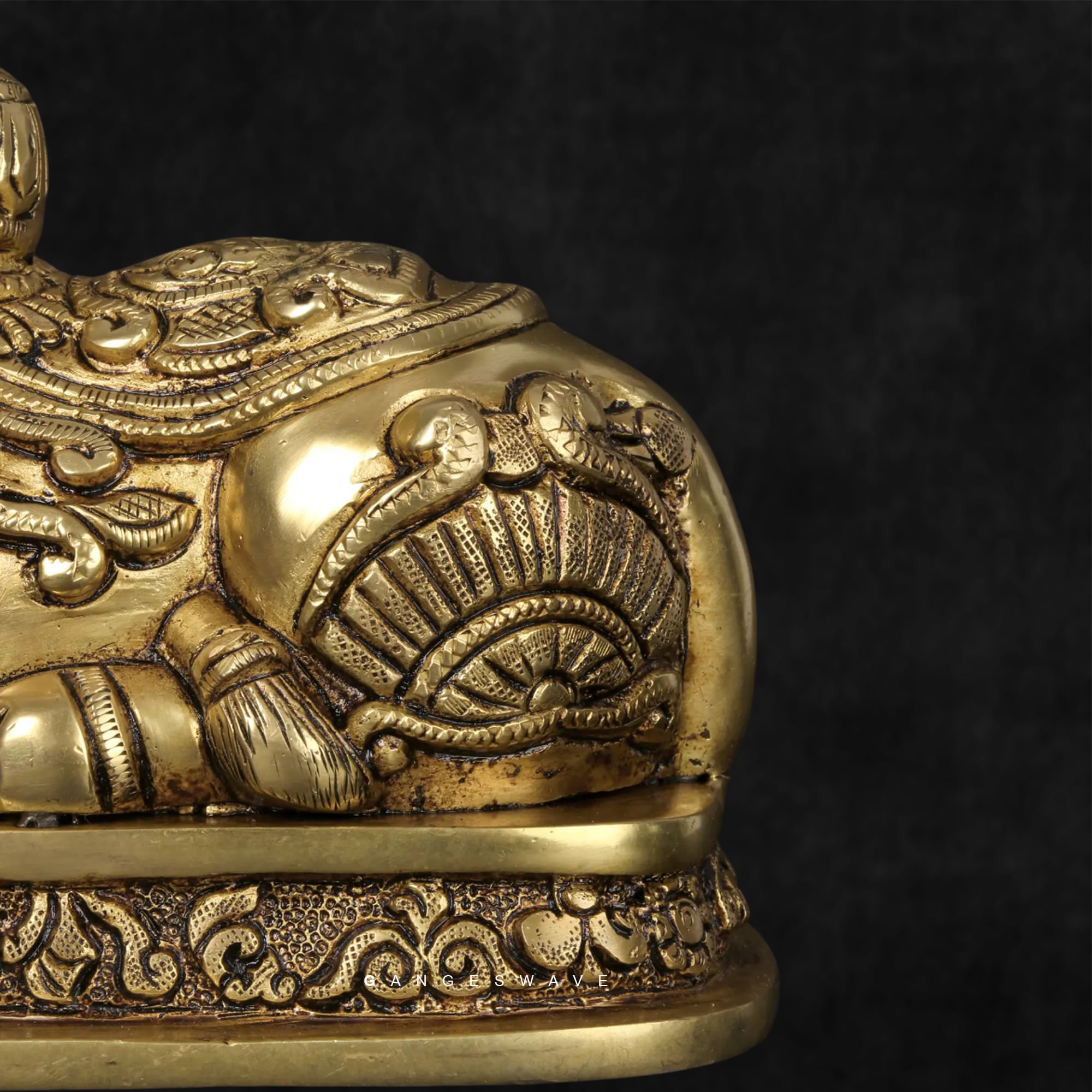 Small Nandi Brass Statue - 7 inches - Image 6