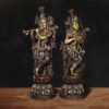 Large antique finish Radha Krishna Statue