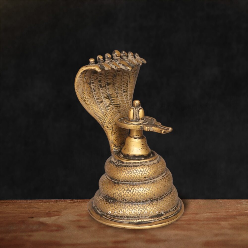 Handcrafted Brass Nageshwar Shivling Idol