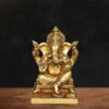 Brass Lord Ganesha Idol by Gangeswave – Handcrafted Hindu God Statue for Home & Office