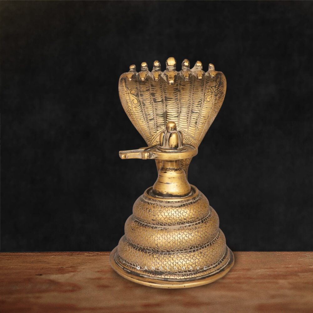 Antique finished Brass Shiva Lingam for Home Temple