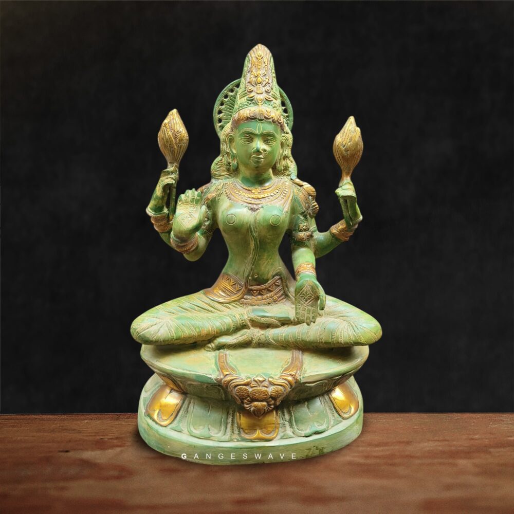 Vintage Finished Ma Lakshmi Statue