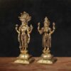 Brass Vishnu Lakshmi idol set for home temple décor