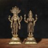 Exquisite Brass Lord Vishnu & Goddess Lakshmi Idols