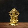 9 inch brass Ganesha idol handcrafted