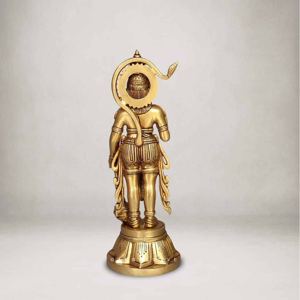 8 inches Hanumanji Brass Idol - Image 5