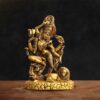 Handcrafted Brass Ardhanarishvara Idol depicting Shiva-Parvati in one form with antique finish – spiritual decor statue for home temple