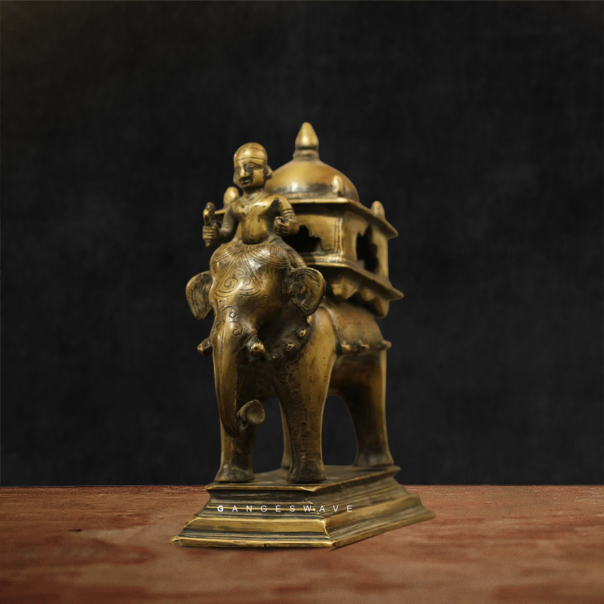 Handcrafted Brass Elephant Decor with Royal Howdah - Image 6