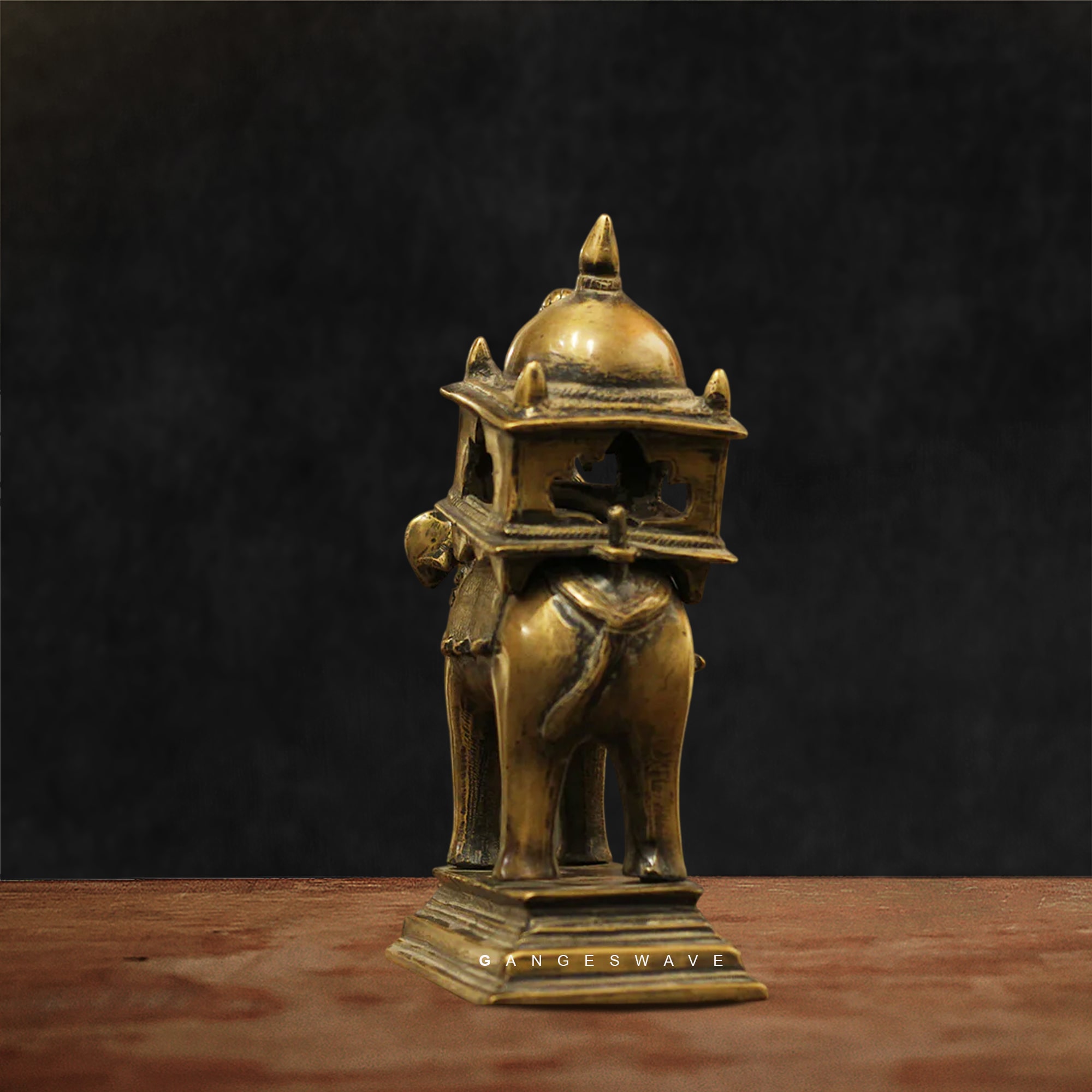 Handcrafted Brass Elephant Decor with Royal Howdah - Image 5