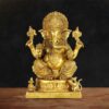 Ganesh Brass Murti - 11 inches