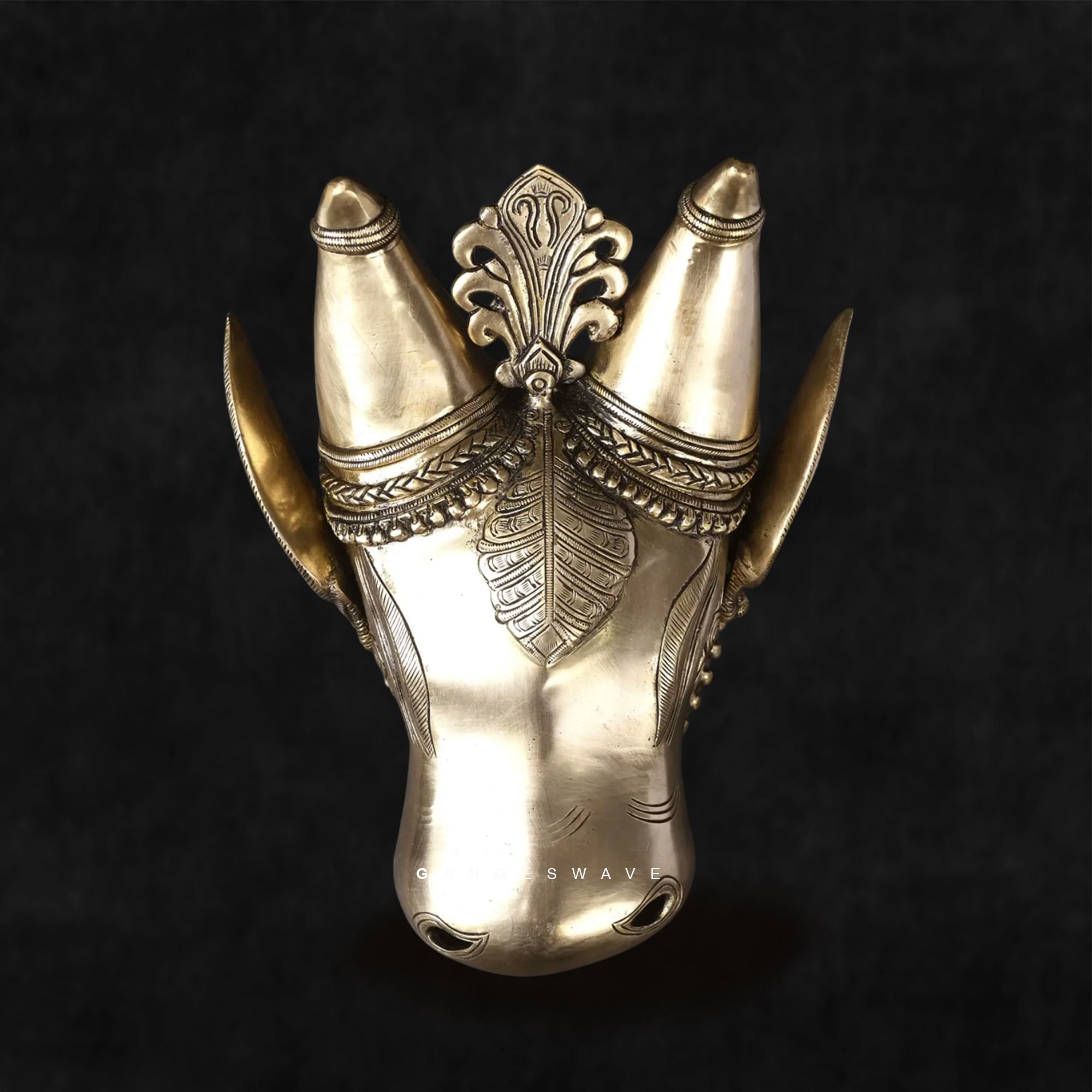 Nandi Brass Bull Wall Hanging