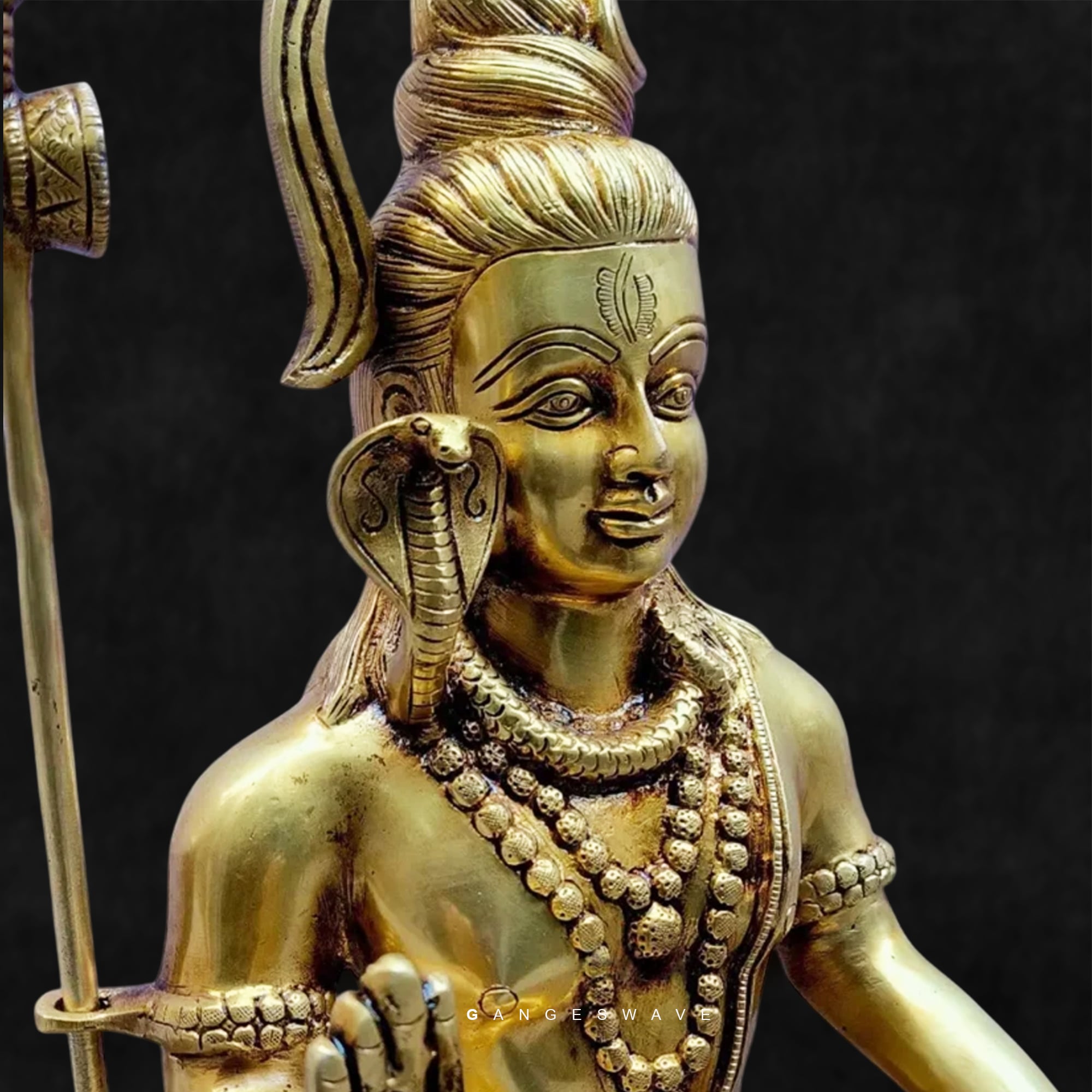 Handcrafted Brass Shiva Murti - 17 inches - Image 7