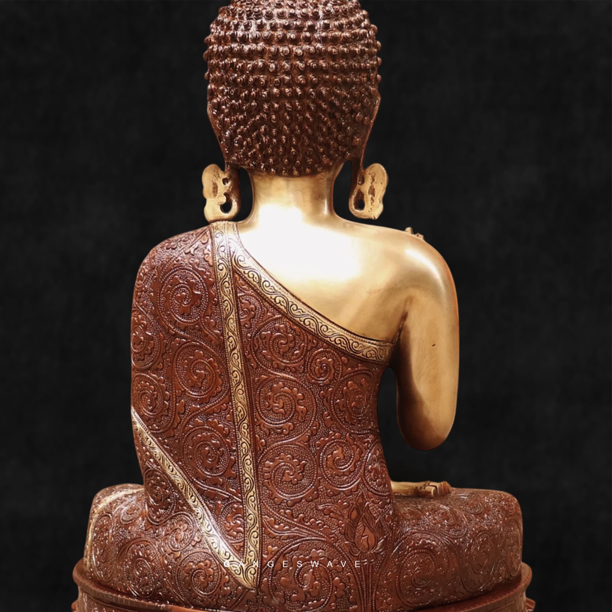 Handcrafted Brass Buddha Statue - 22 inches - Image 5