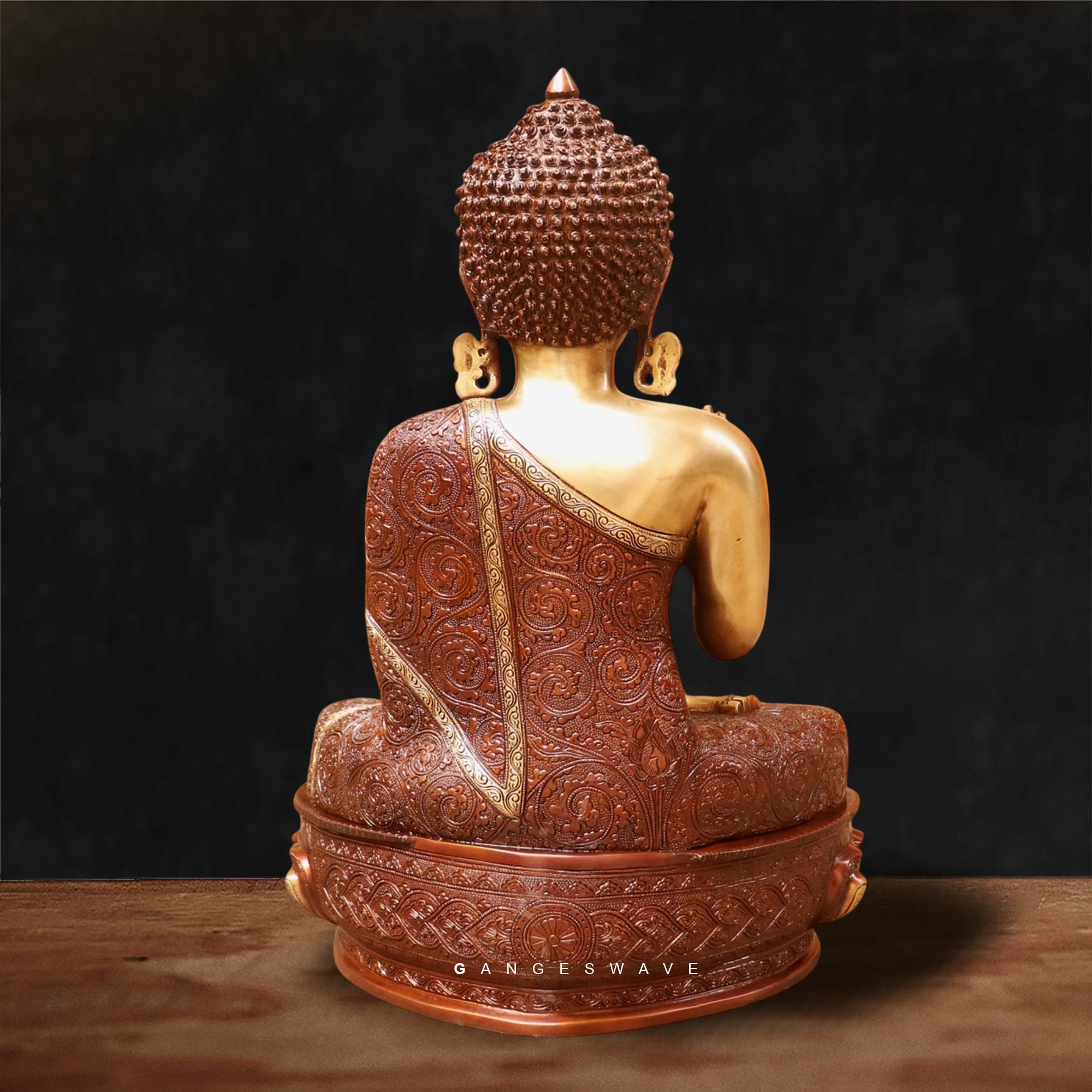 Handcrafted Brass Buddha Statue - 22 inches - Image 4