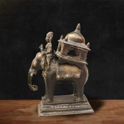 Brass Elephant Decor with Royal Howdah