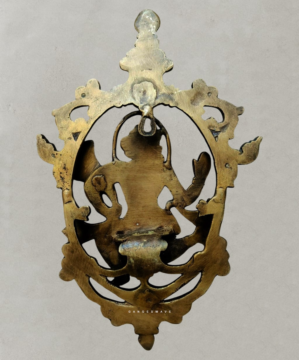 Handcrafted Brass Hanuman Ji Wall Hanging - 13.5 inches - Image 4