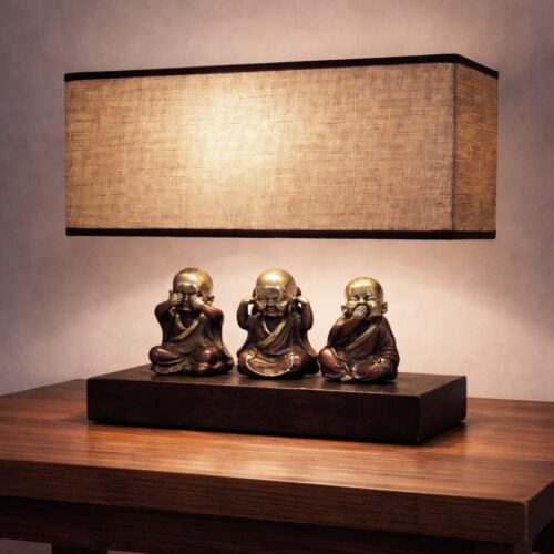 Happy Monks Vintage Finished Brass Decor - 5 inches