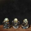 Vintage finished brass Happy Monks Decor