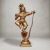 Handcrafted brass Krishna on Shesh Naag statue with antique finish for home décor