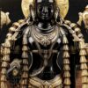 Lord Vishnu Brass Statue with Intricate Carvings