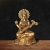 8 inch brass Ma Saraswati Idol Set