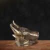 Golden Brass Bull Head Decor