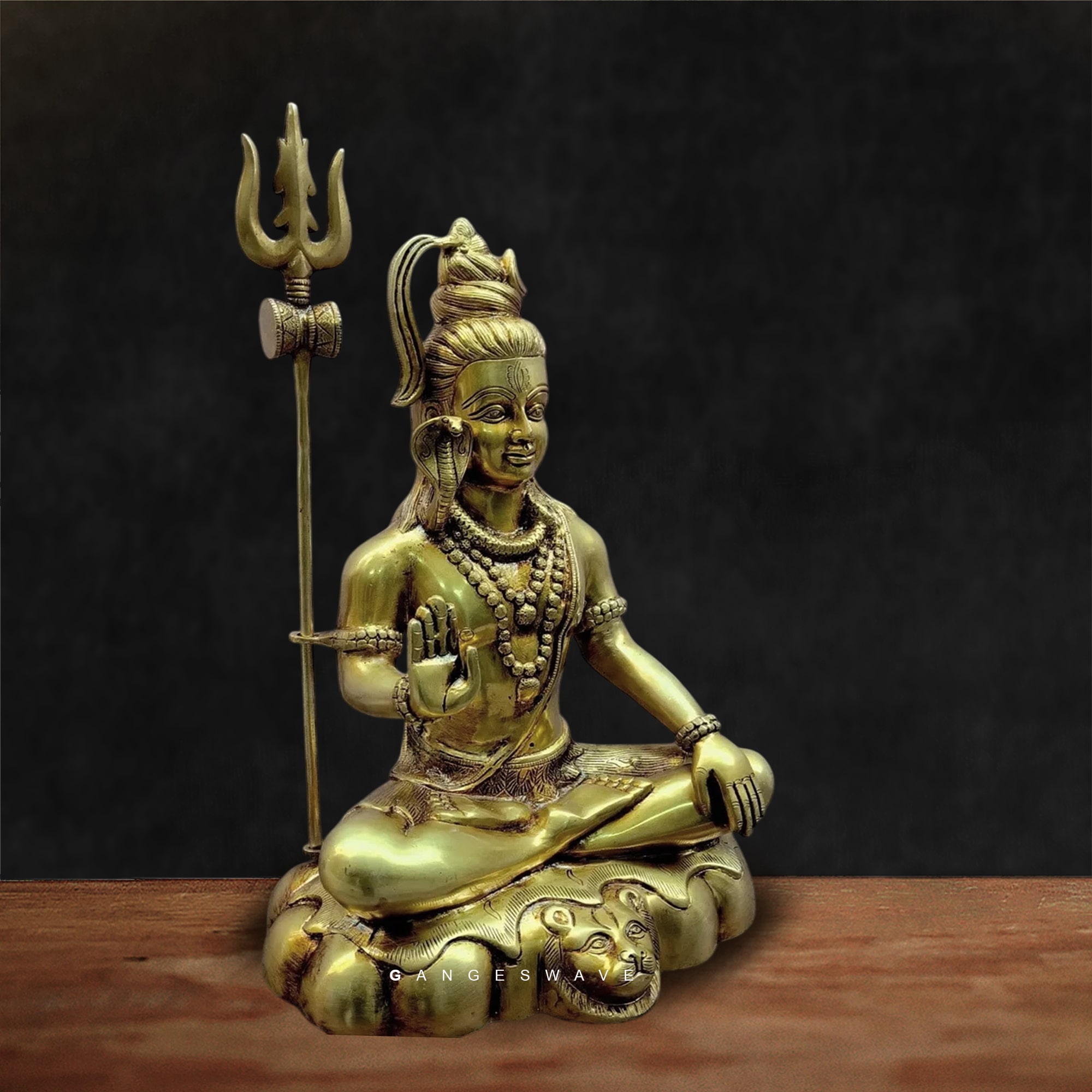 Handcrafted Brass Shiva Murti - 17 inches - Image 4