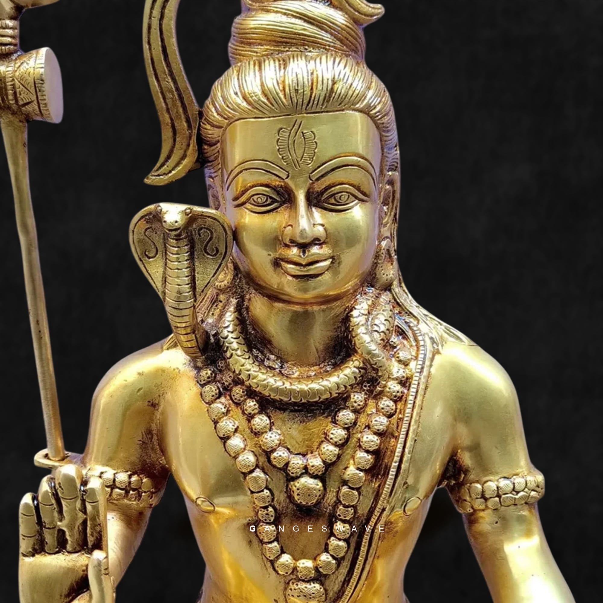 Handcrafted Brass Shiva Murti - 17 inches - Image 3