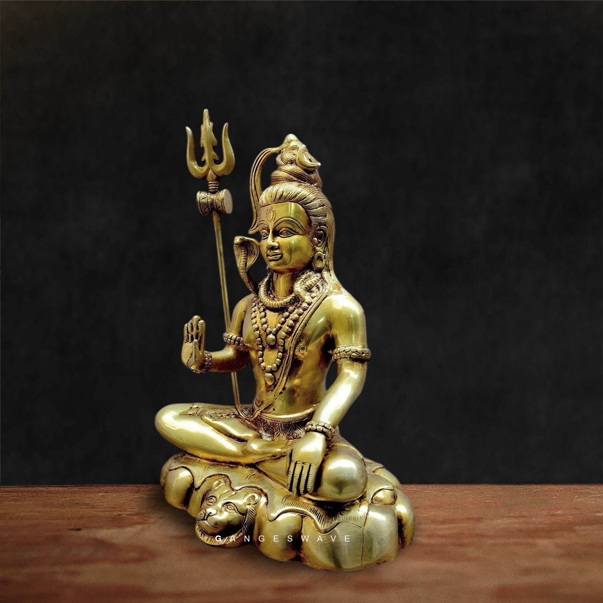 Handcrafted Brass Shiva Murti - 17 inches - Image 2