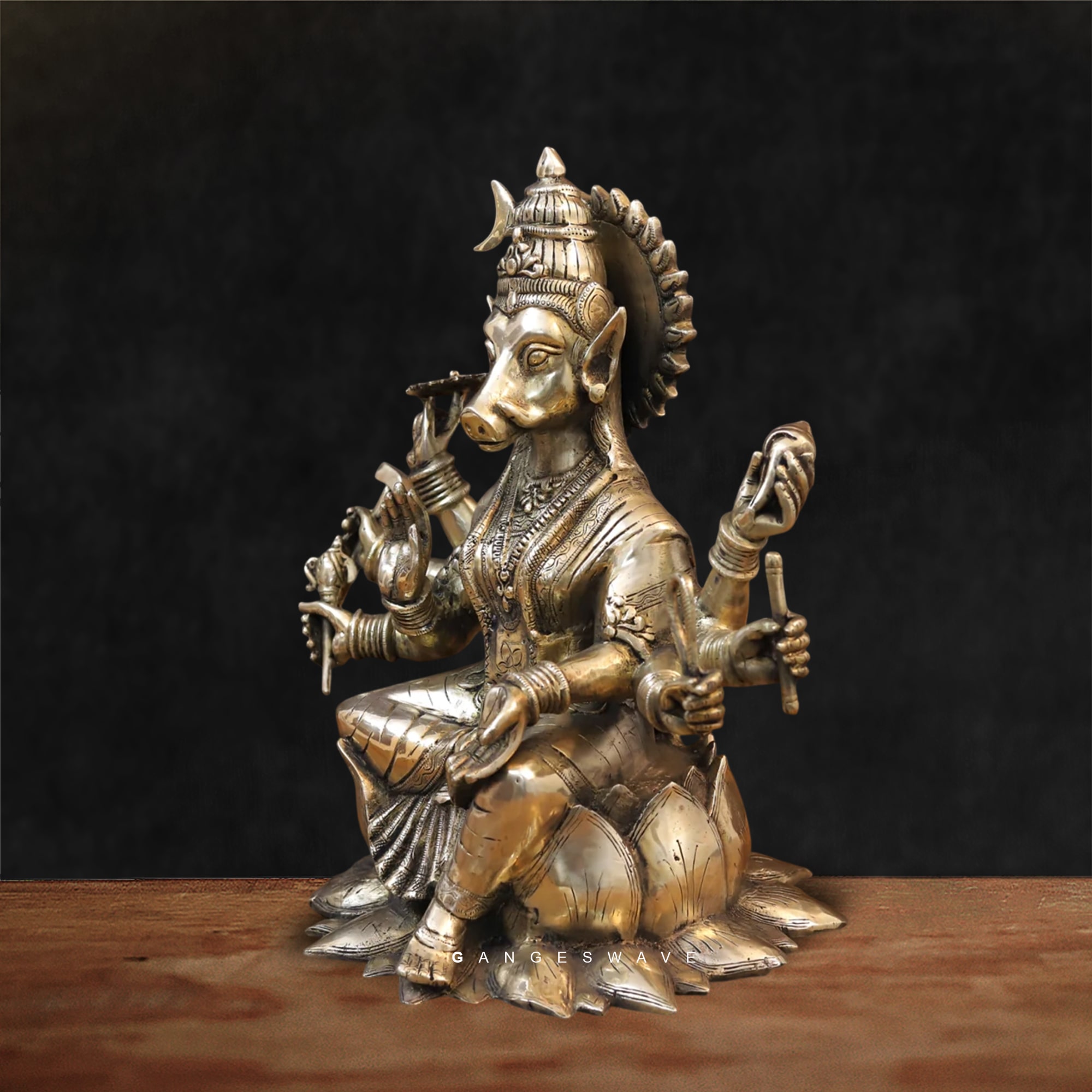Brass Varahi Devi Superfine Crafted - 16.5 inches - Image 4