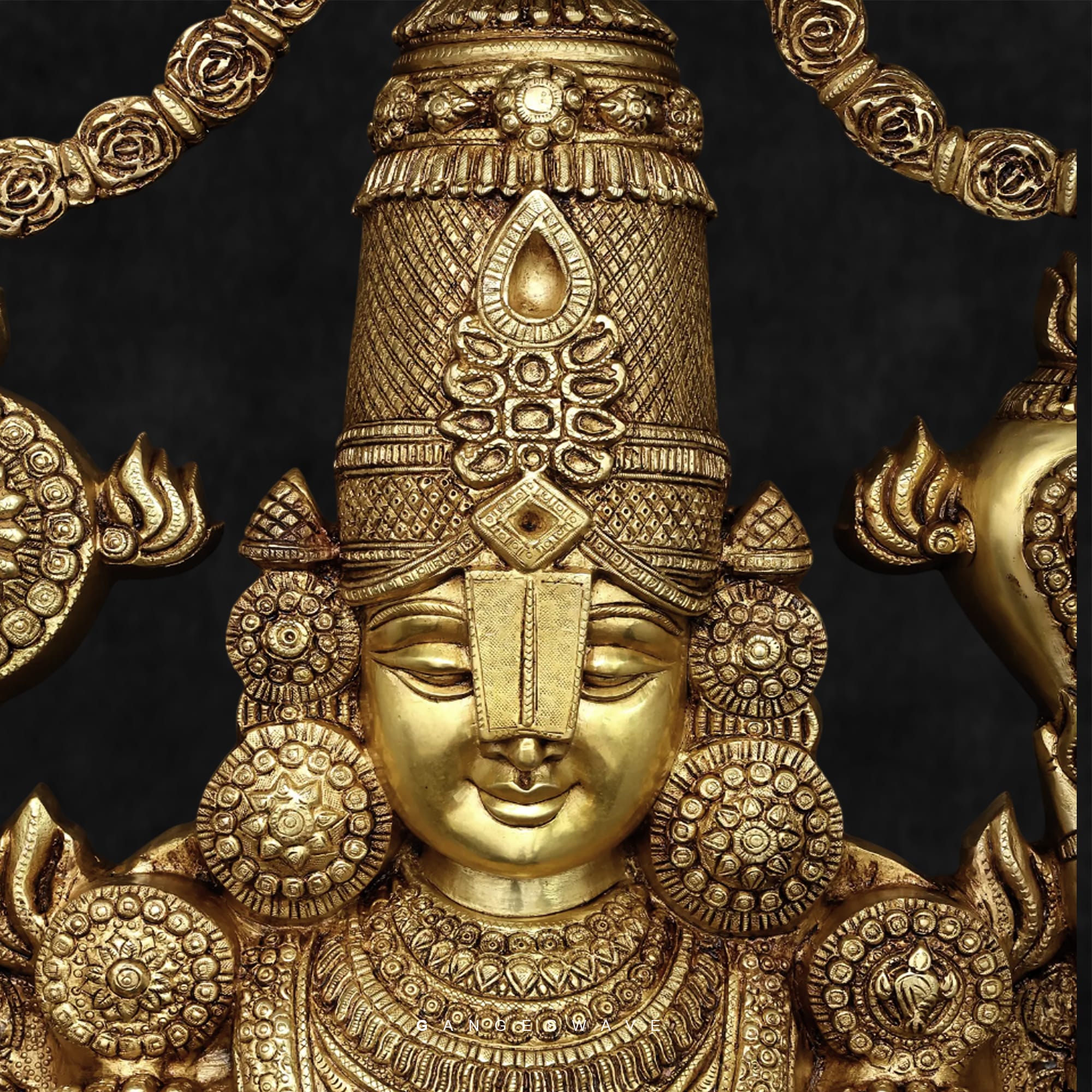 Superfine Brass Lord Balaji (Venkateswara) Idol - 57 inches - Image 2