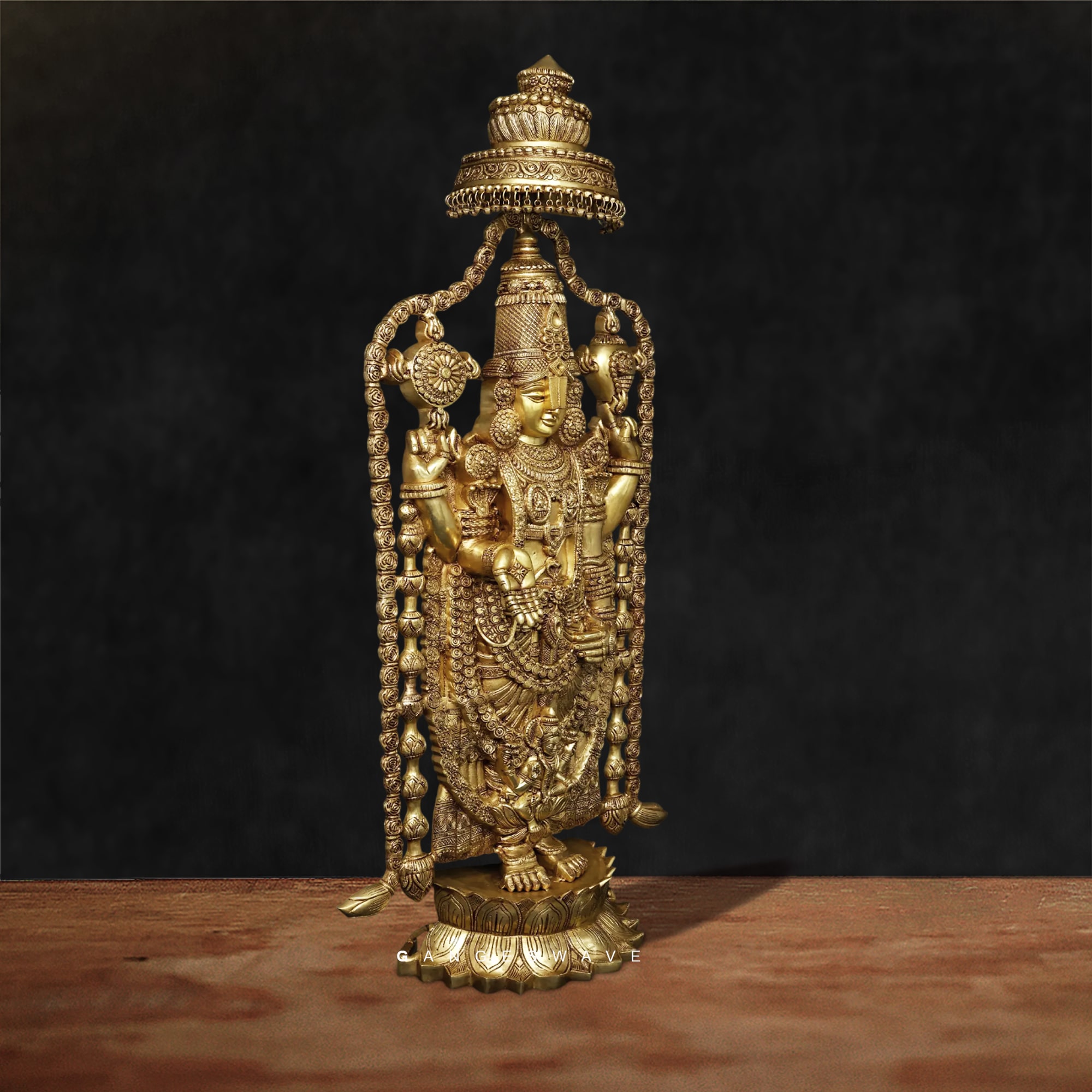 Superfine Brass Lord Balaji (Venkateswara) Idol - 57 inches - Image 3