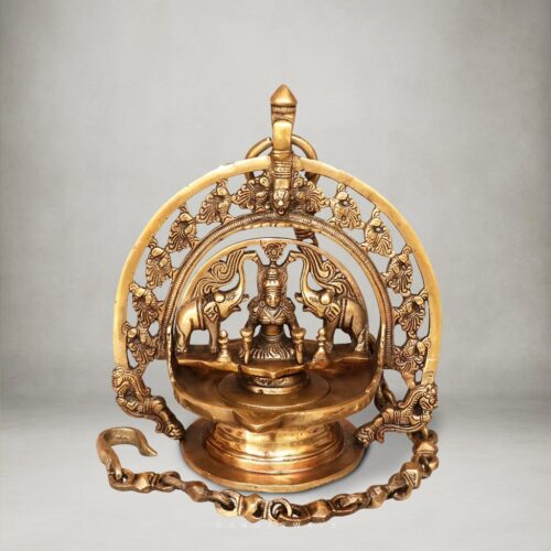 Gaja Lakshmi Brass Diya