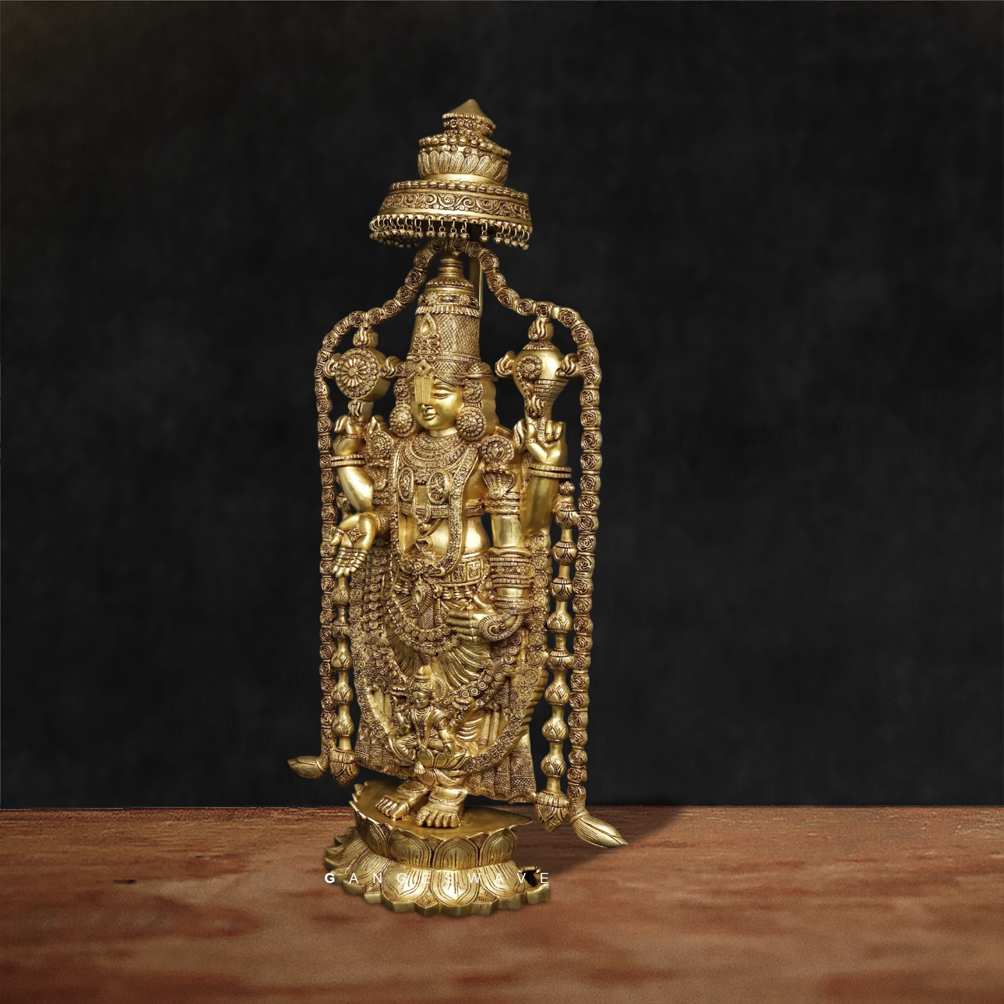 Superfine Brass Lord Balaji (Venkateswara) Idol - 57 inches - Image 9