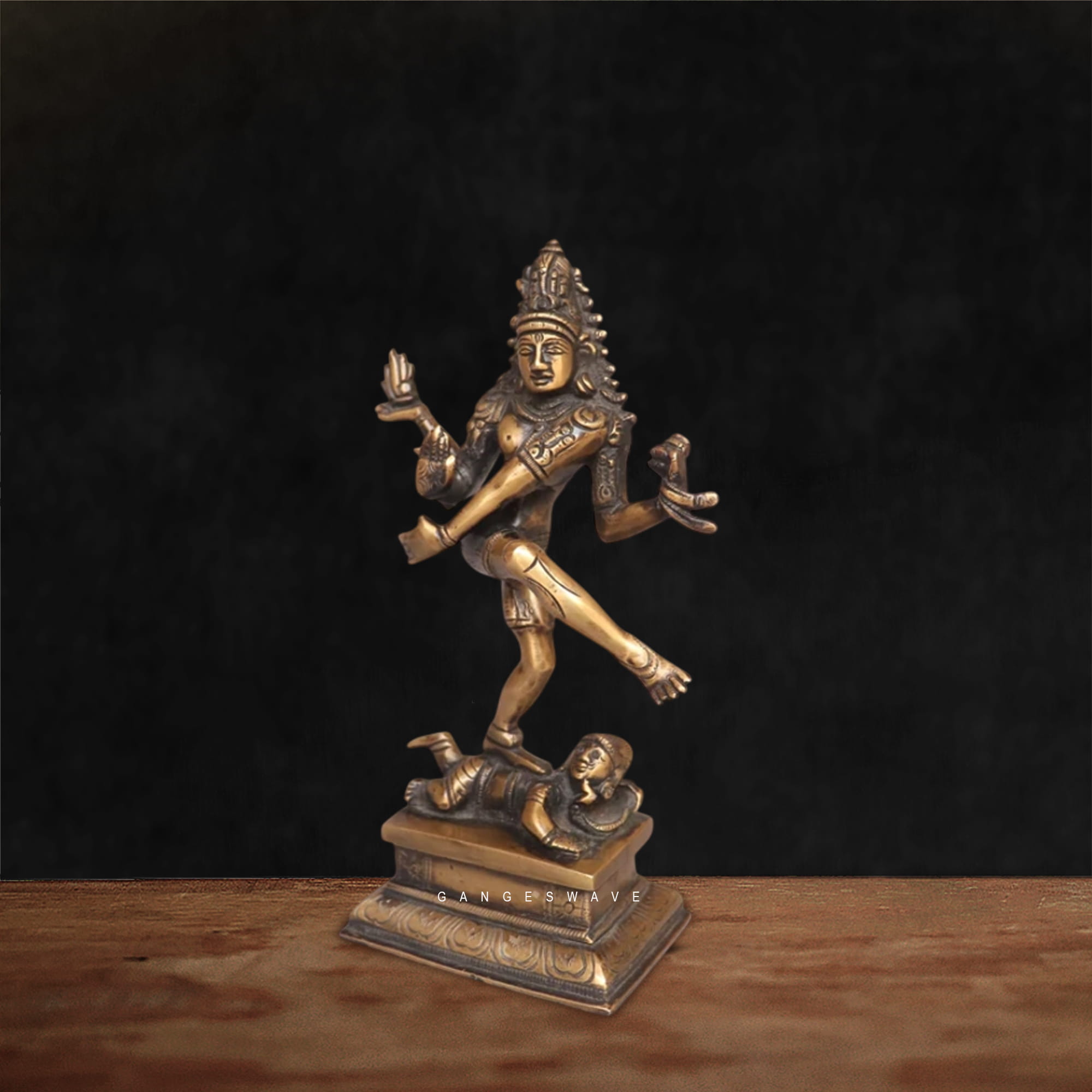 Vintage Finished Nataraja Brass Statue | Handcrafted Dancing Shiva Idol - Image 5