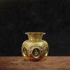 AsthaLashmi Brass Kalash with Lakshmi motifs
