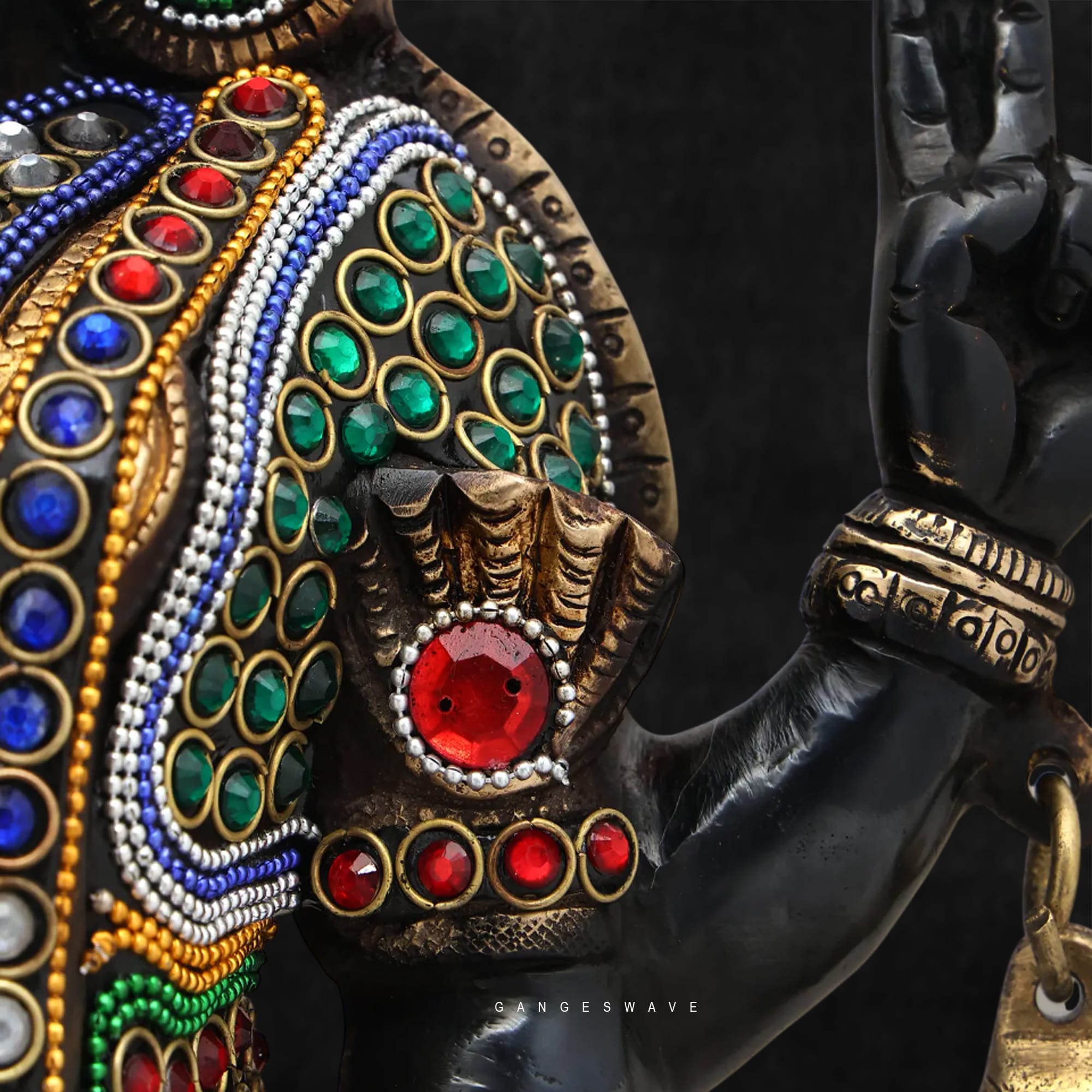 Tirupati Balaji with semi-precious stone inlay work - 24 inches - Image 8